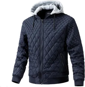 Mens Lightweight Sweatshirts Jacket Sherpa Lined Fleece Zip Up Hoodies Plaid Quilted Jackets Coat with Pockets