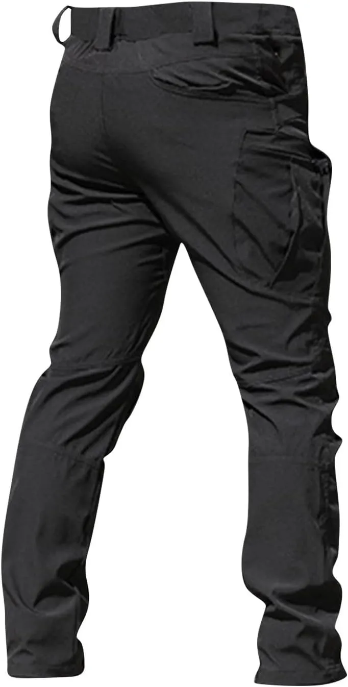 Men's Military Cargo Tactical Pants Classic Ripstop Stretch Relaxed Fit Trousers Fit Hiking Work Pants with Pockets