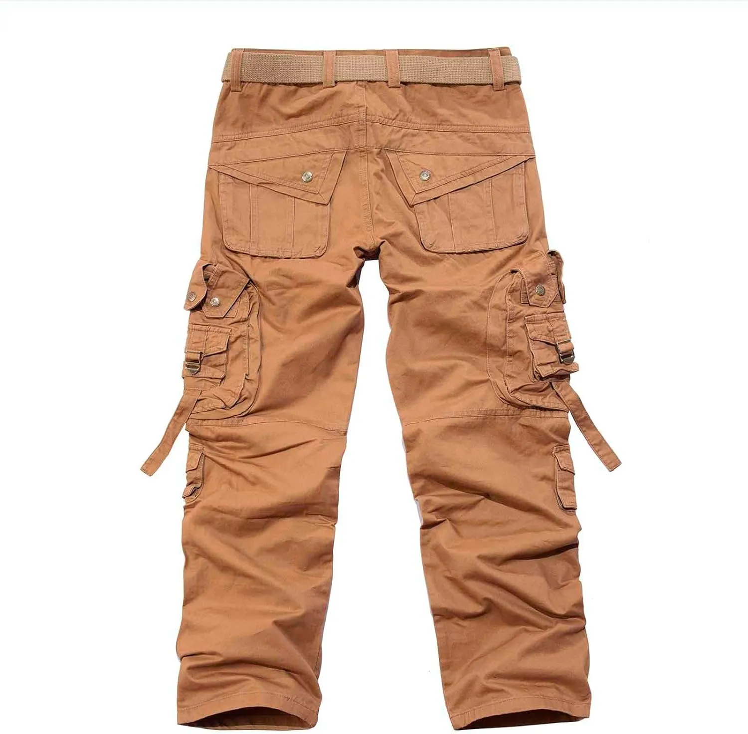 Mens Multi Pockets Cargo Pants Hiking Combat Work Outdoor Trousers Casual Loose Fit Joggers Straight Fit Sweatpants