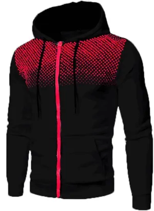 Mens Slim Fit Zip Up Hoodies Sweatshirt Casual Lightweight Jogging Activewear Long Sleeve with Kanga Pockets
