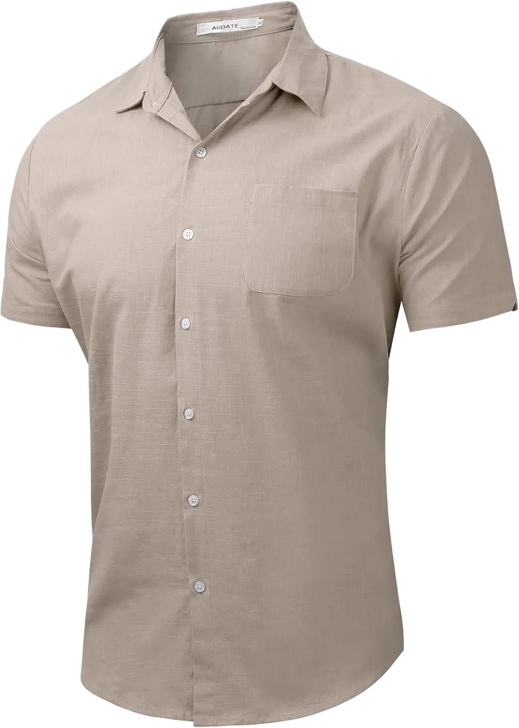 Mens Summer Beach Shirt Short Sleeve Shirts Casual Button Down Shirt Plain Tops