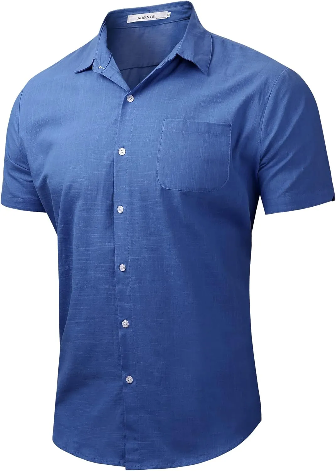 Mens Summer Beach Shirt Short Sleeve Shirts Casual Button Down Shirt Plain Tops