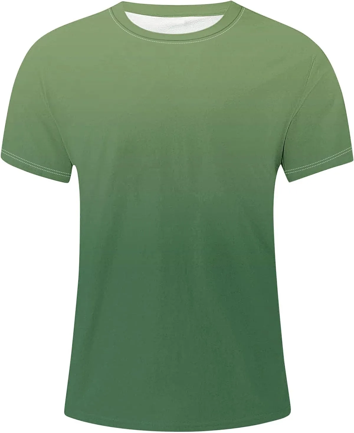 Mens T Shirts Casual Short Sleeve Crewneck Pullover Shirts Vintage Gradient Graphic Tees Summer Athletic Tunic Blouse