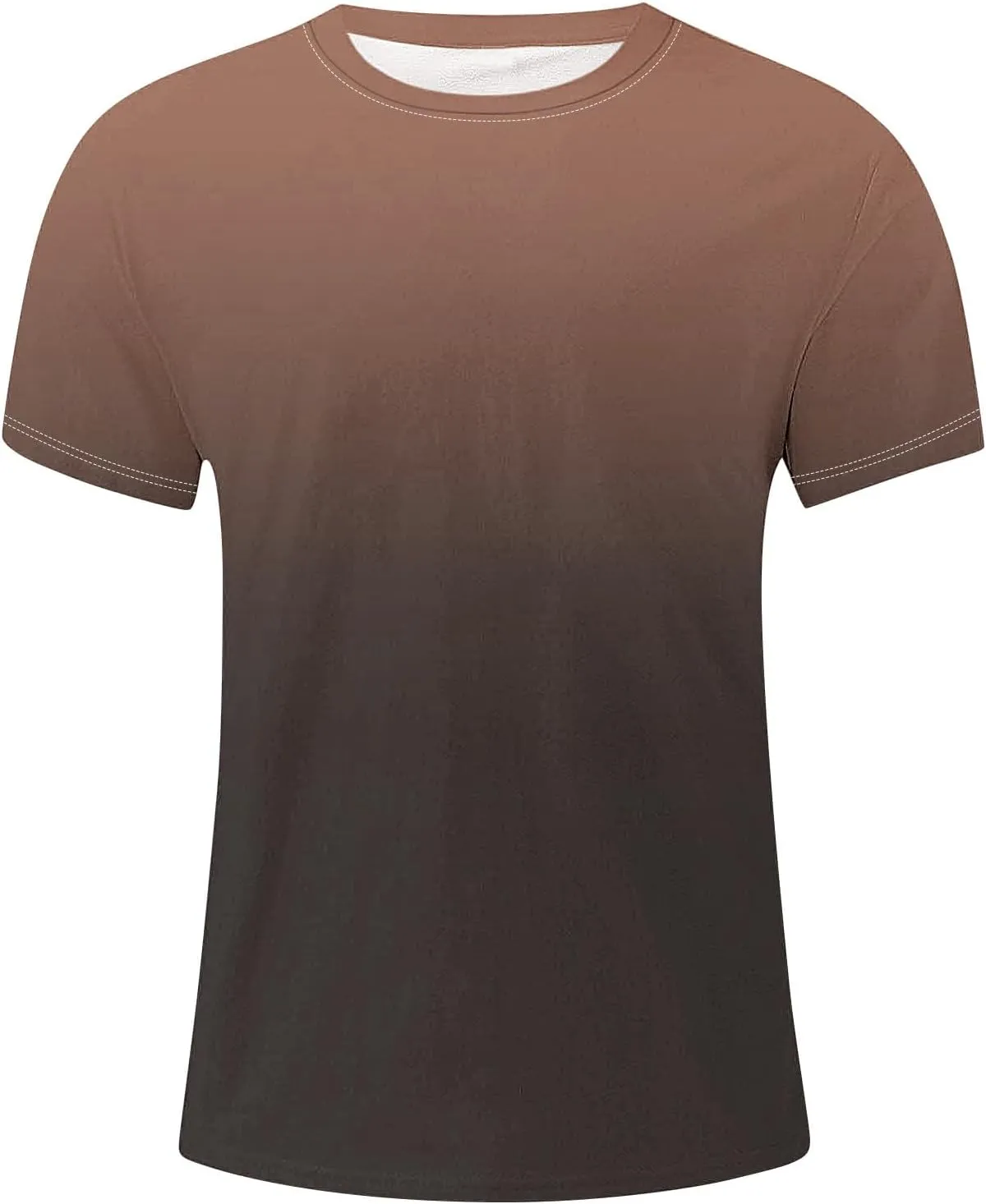 Mens T Shirts Casual Short Sleeve Crewneck Pullover Shirts Vintage Gradient Graphic Tees Summer Athletic Tunic Blouse