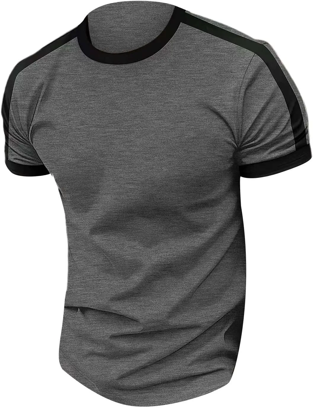 Men's T-Shirts Short Sleeve Crewneck Casual Sport Tee Trendy Colorblock Baseball Shirt Workout Muscle Top Big & Tall