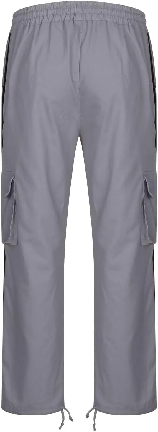 Men's Wild Cargo Pants Lightweight Tactical Pant Outdoor Hiking Jogger Loose Fit Wide Leg Pants with Multi Pockets