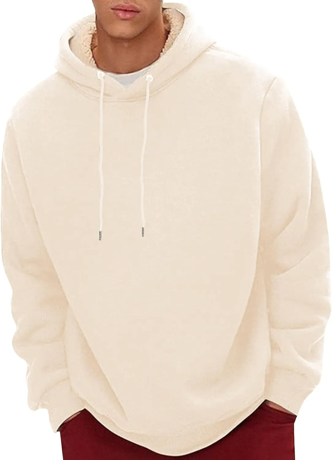 Men'S Winter Fleece Lined Hoodie Thick Thermal Sweatshirt Heavyweight Warm Hooded Pullovers Long Sleeve Outerwear