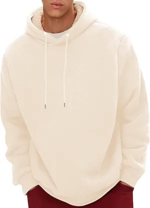 Men'S Winter Fleece Lined Hoodie Thick Thermal Sweatshirt Heavyweight Warm Hooded Pullovers Long Sleeve Outerwear