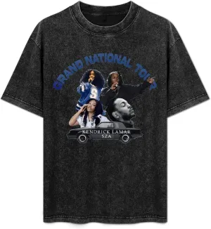 Men's Women's Vintage Oversized Drop Shoulder Short Sleeve T-Shirts Fashion Wash Solid Tee Top