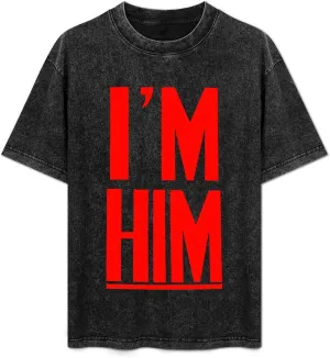 Mens Womens Vintage Oversized Drop Shoulder Short Sleeve T-Shirts Funny Wash Solid Top Tees