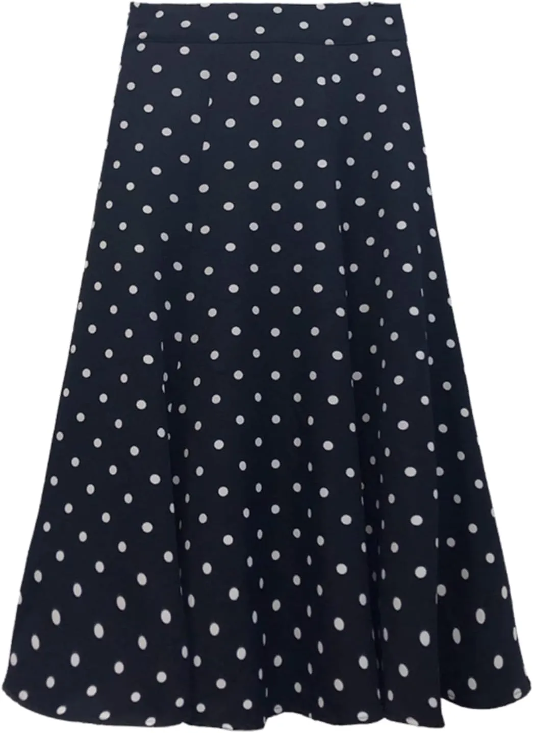 Mid-Length high-Waist Hong Kong-Style A-line Skirt for Women,Spring,Office Flared Skirt