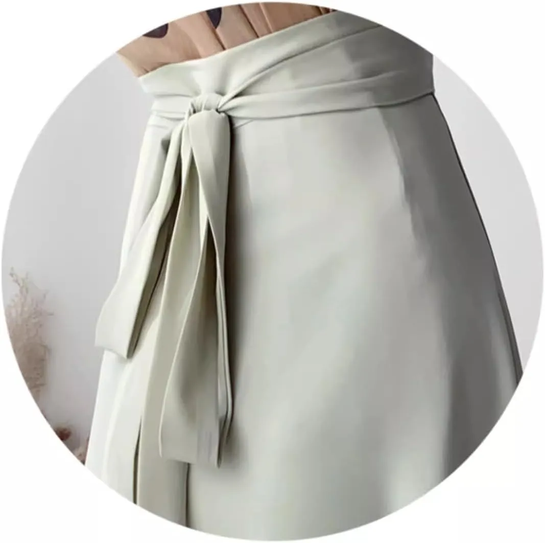 Mid-Length high-Waist Skirt for Women,Summer,A-line Elastic Waist Flared Skirt