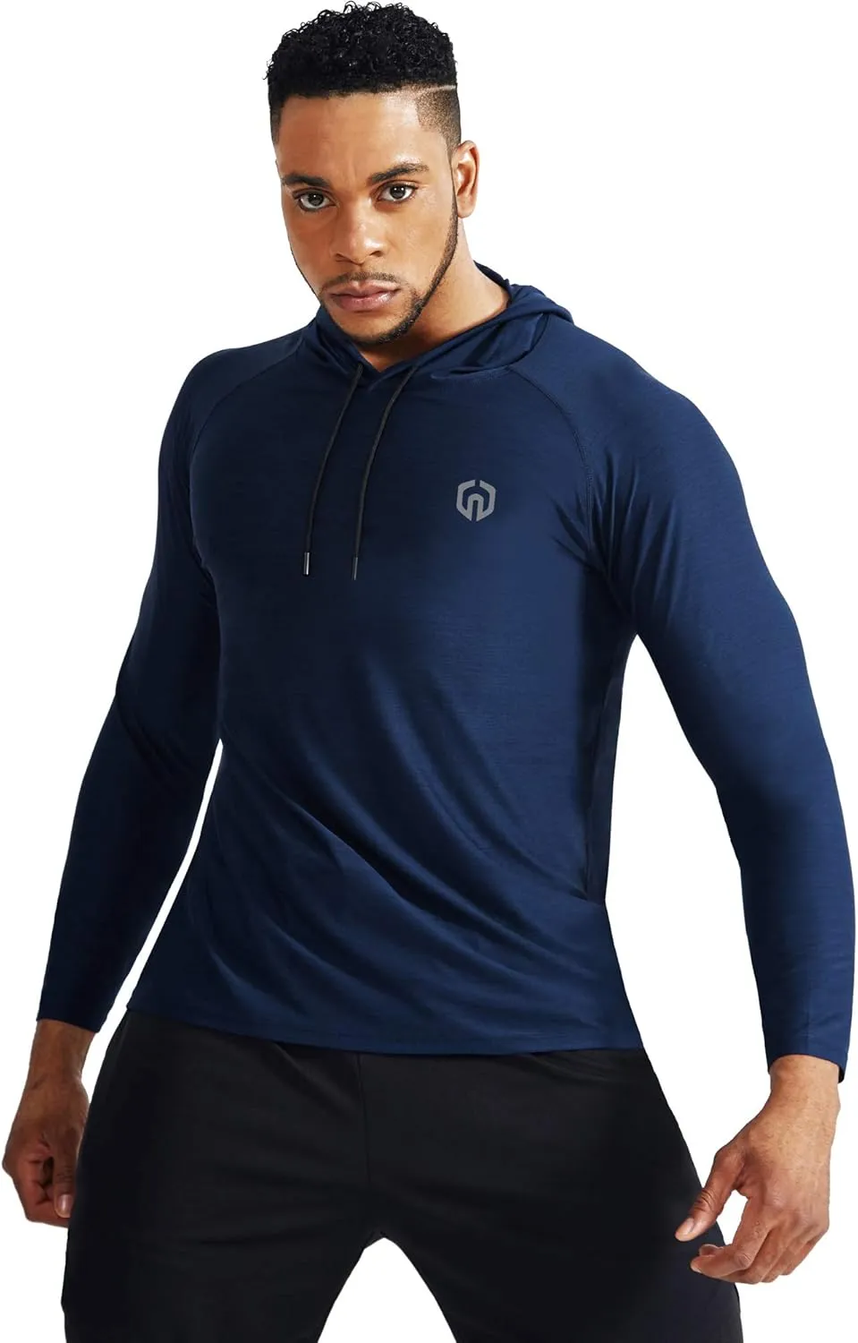 NELEUS Men's Dry Fit Athletic Shirt Workout Running Long Sleeve Shirts with Hoods