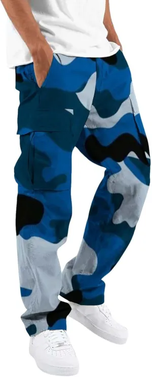 Outdoor Work Pants for Men Flexcamo Vintage Quick-Dry Hiking Pants Multi-Pocket Hunting Lightweight Cargo Pants