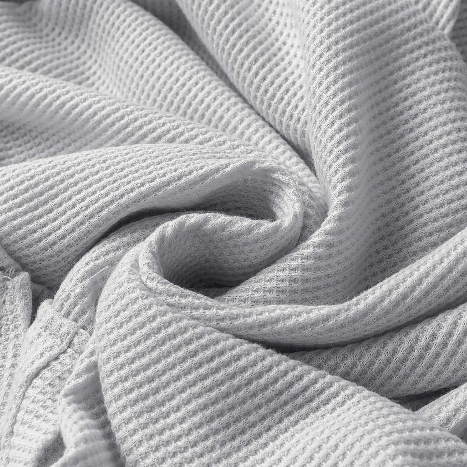 Oversized Sweatshirts Waffle Loose Drop Shoulder Knitted Solid Color Pullover Tops Fall Relaxed Fit Side Split Hoodie
