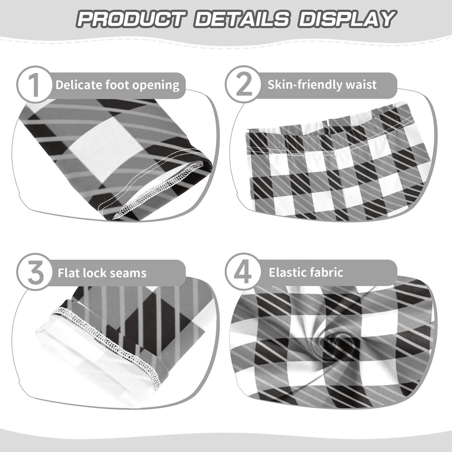 Plaid Leggings for Girls Stretch Pants Soft Girls Leggings Ankle Length Leggings for Kids Toddler 4-10 Years