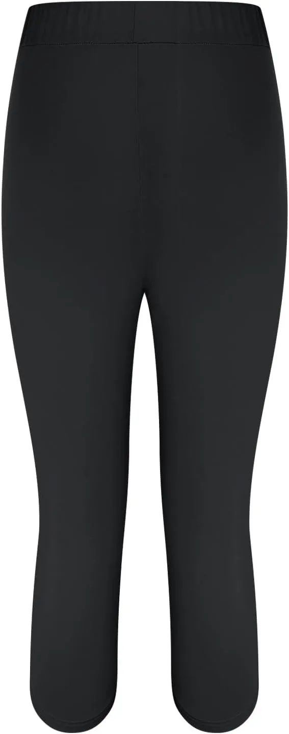 Plus Size Leggings Printed Stretch High Waist Elastic Cropped Pants Resort Beach Leggings Leggings with Pockets