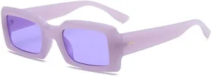 Popular Fashion Rectangle Colorful Sunglasses Women Retro Jelly Color Shades Uv400 Men Gradient