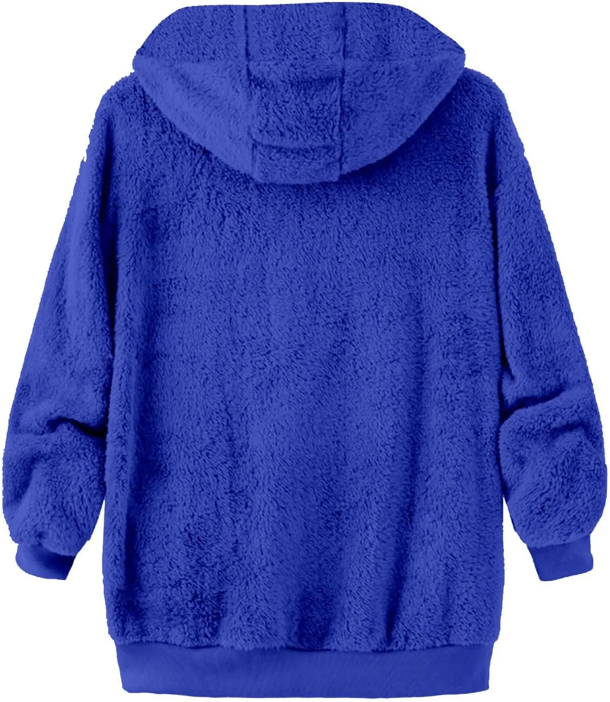 Sherpa Jacket Men Winter Long Sleeve Full Zip Plush Coats Casual Thicken Hooded Jacket Warm Coat Outerwear