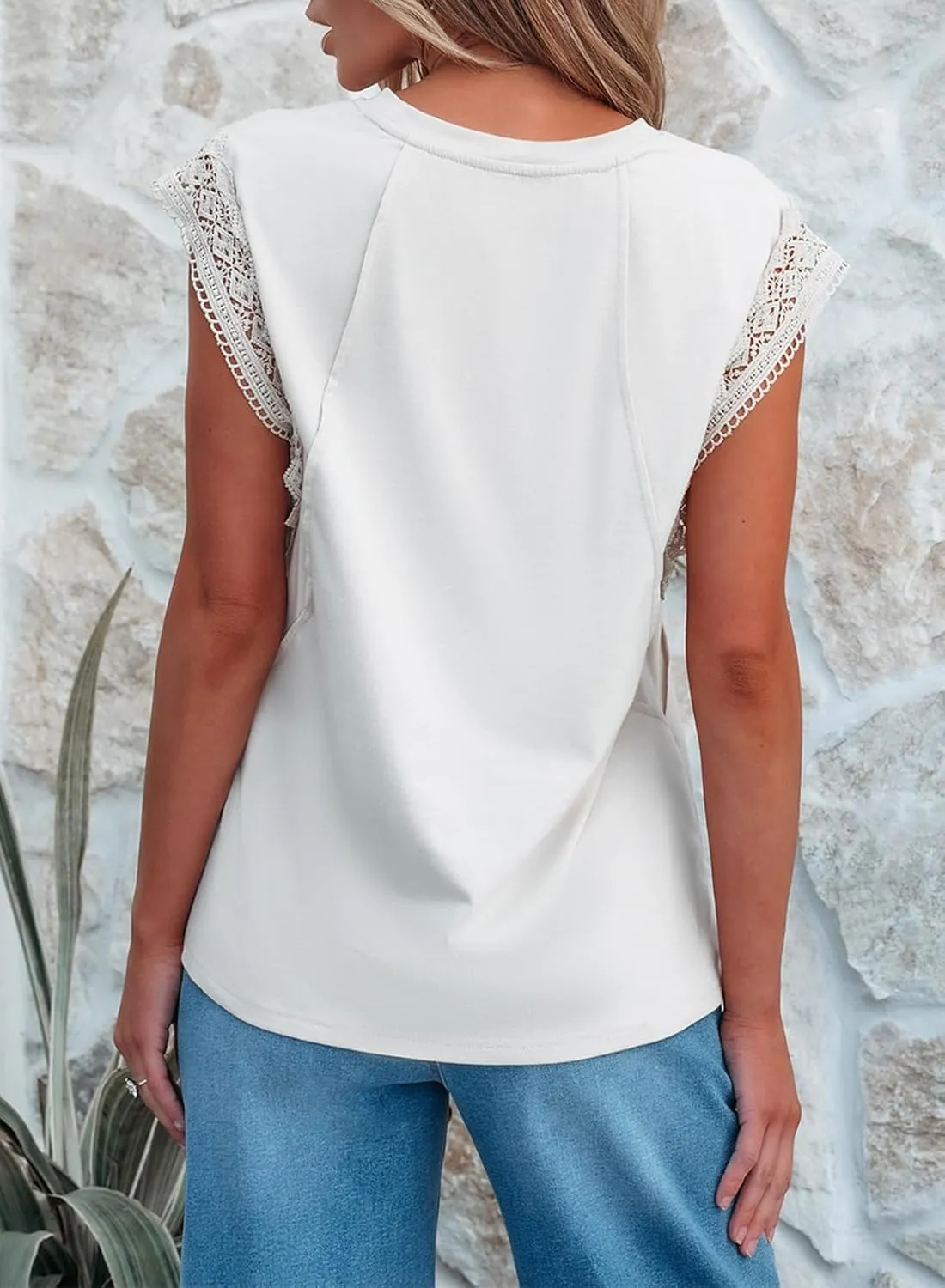 SHEWIN Summer Tops Casual Short Sleeve Shirts Loose Crewneck Oversized Tshirts for Women