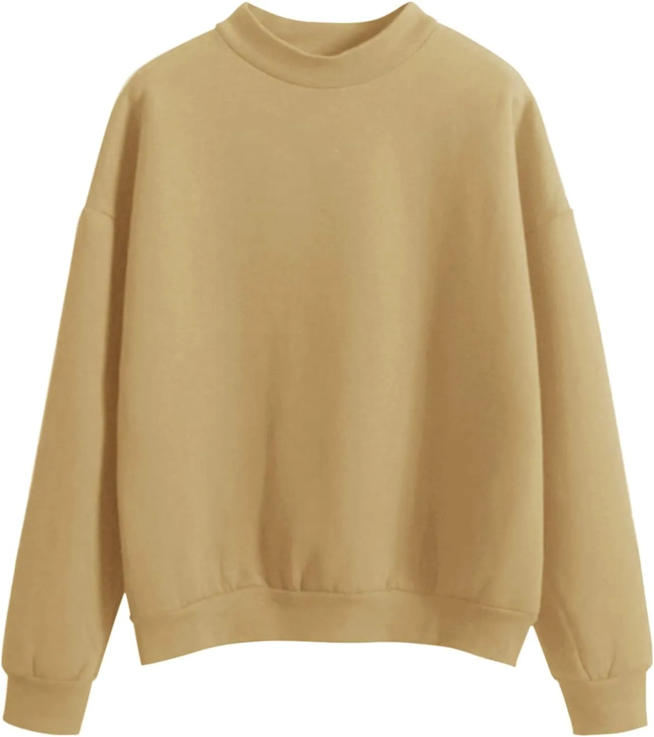 Solid Color Hoodie for Women Loose Pullover Turtleneck Long Sleeve Casual Sweatshirt Fall Outdoor Joggers Workout Tops