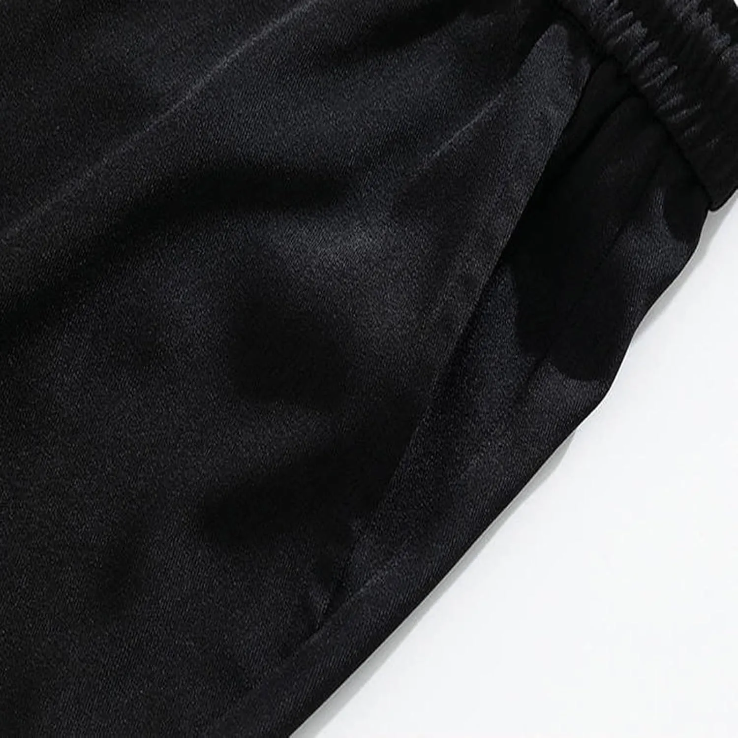 Straight Trousers for Men Plus Size Drawstring Elastic Waist Straight Leg Pants Casual Solid Loose Fit Exercise Pant