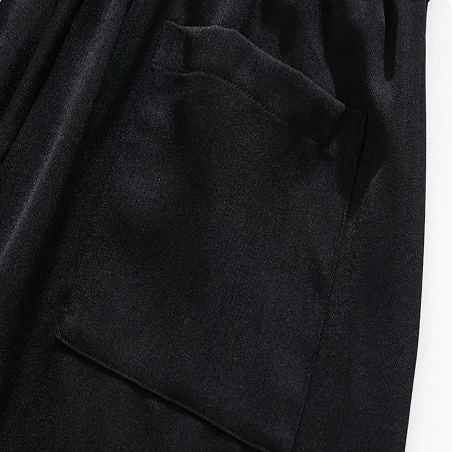 Straight Trousers for Men Plus Size Drawstring Elastic Waist Straight Leg Pants Casual Solid Loose Fit Exercise Pant