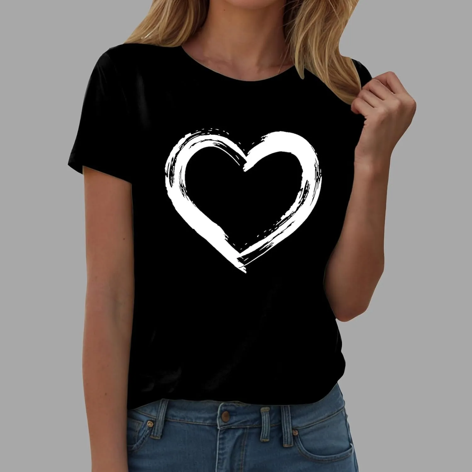 Summer Tops for Women 2025 Dressy Trendy Crew Neck Short Sleeve Tshirt Casual Loose Fit Basic Tees Ladies Tops