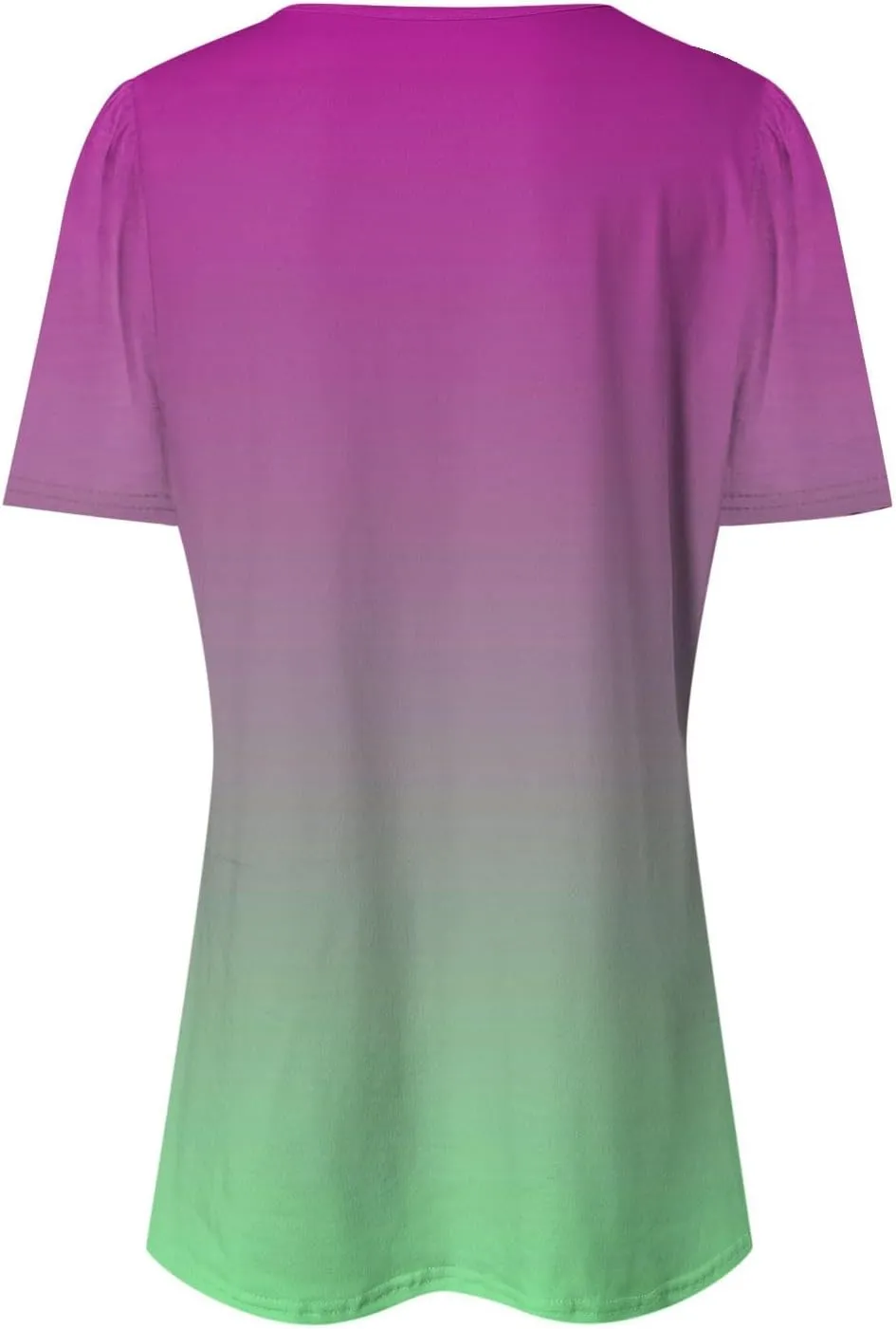 Summer Tops for Women 2025 Short Sleeve Pleated Dressy Casual Crewneck Summer Tops Print Blouses Fashion