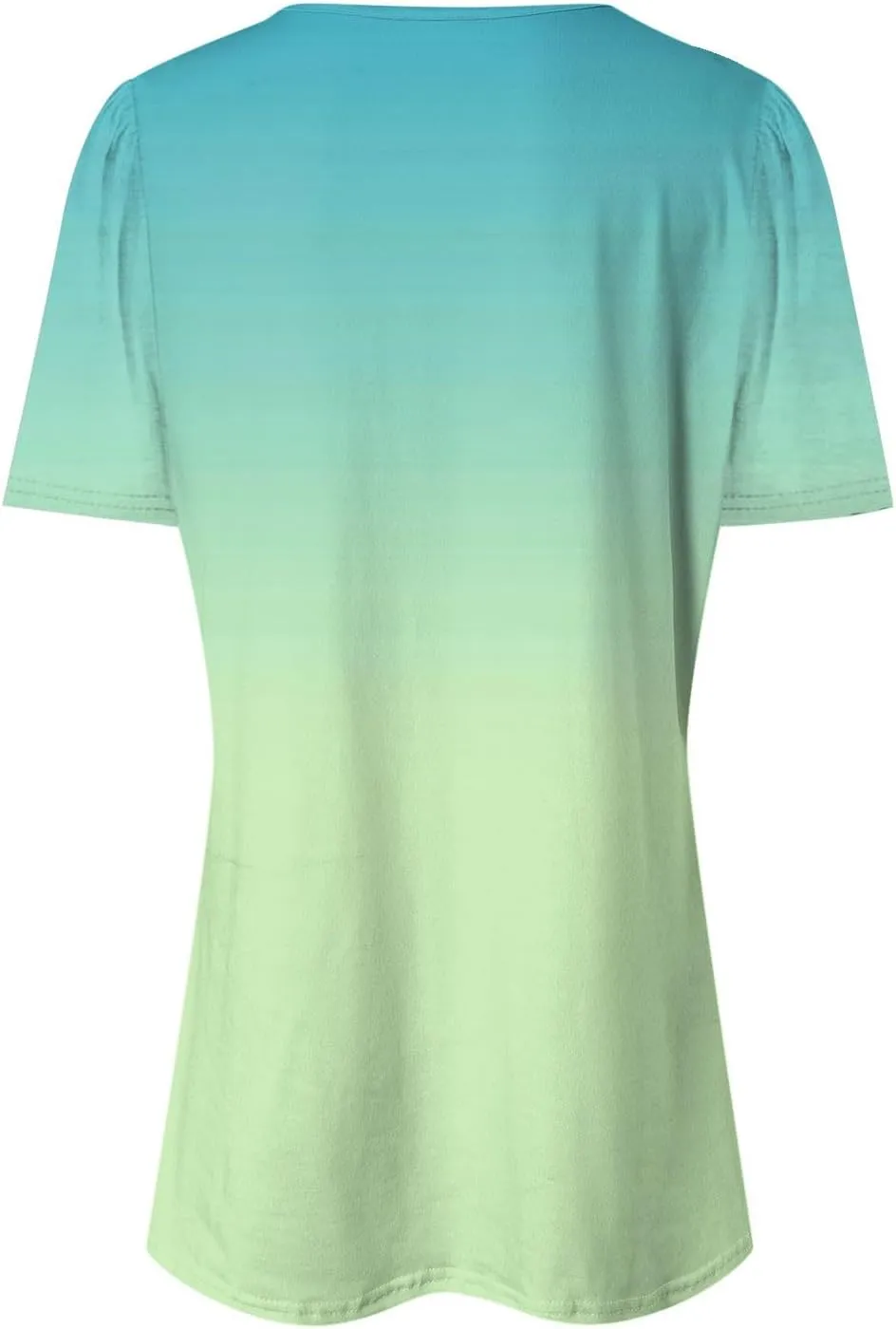 Summer Tops for Women 2025 Short Sleeve Pleated Dressy Casual Crewneck Summer Tops Print Blouses Fashion