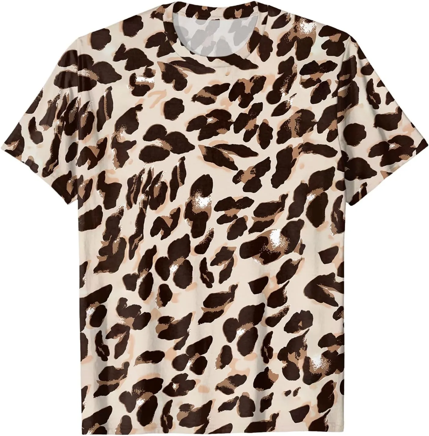 Summer Tops for Women 2025 Trendy Cute Floral Print Tee Shirts Casual Short Sleeve Crewneck Tee Blouses