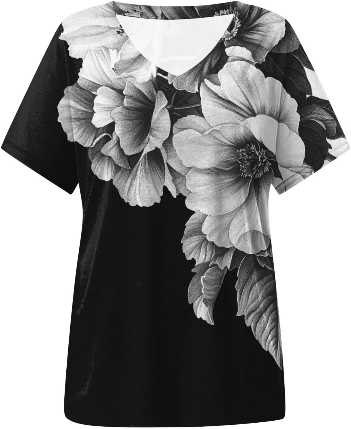 Summer Tops for Women 2025 Trendy Dressy T Shirts Short Sleeve Summer Shirts Cute V Neck Casual Blouses