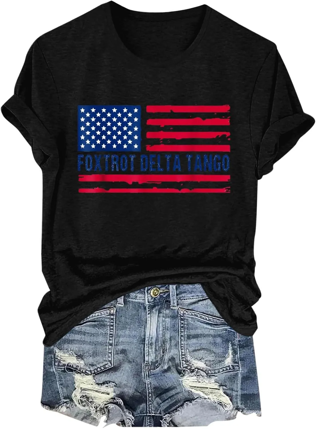 Summer Tops for Women 2025 Trendy Short Sleeve Tshirt Crew Neck Floral Print Causal Blouses Ladies Tops