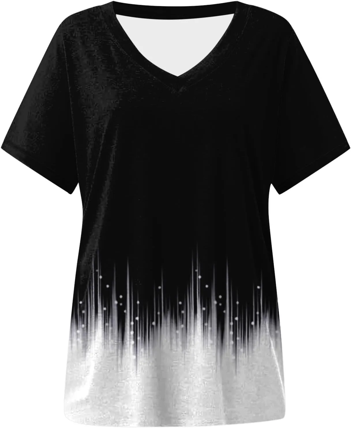 Summer Tops for Women 2025 Tunic Casual Short Sleeve V Neck Blouse Tshirts Floral Print Soft Comfy Tops