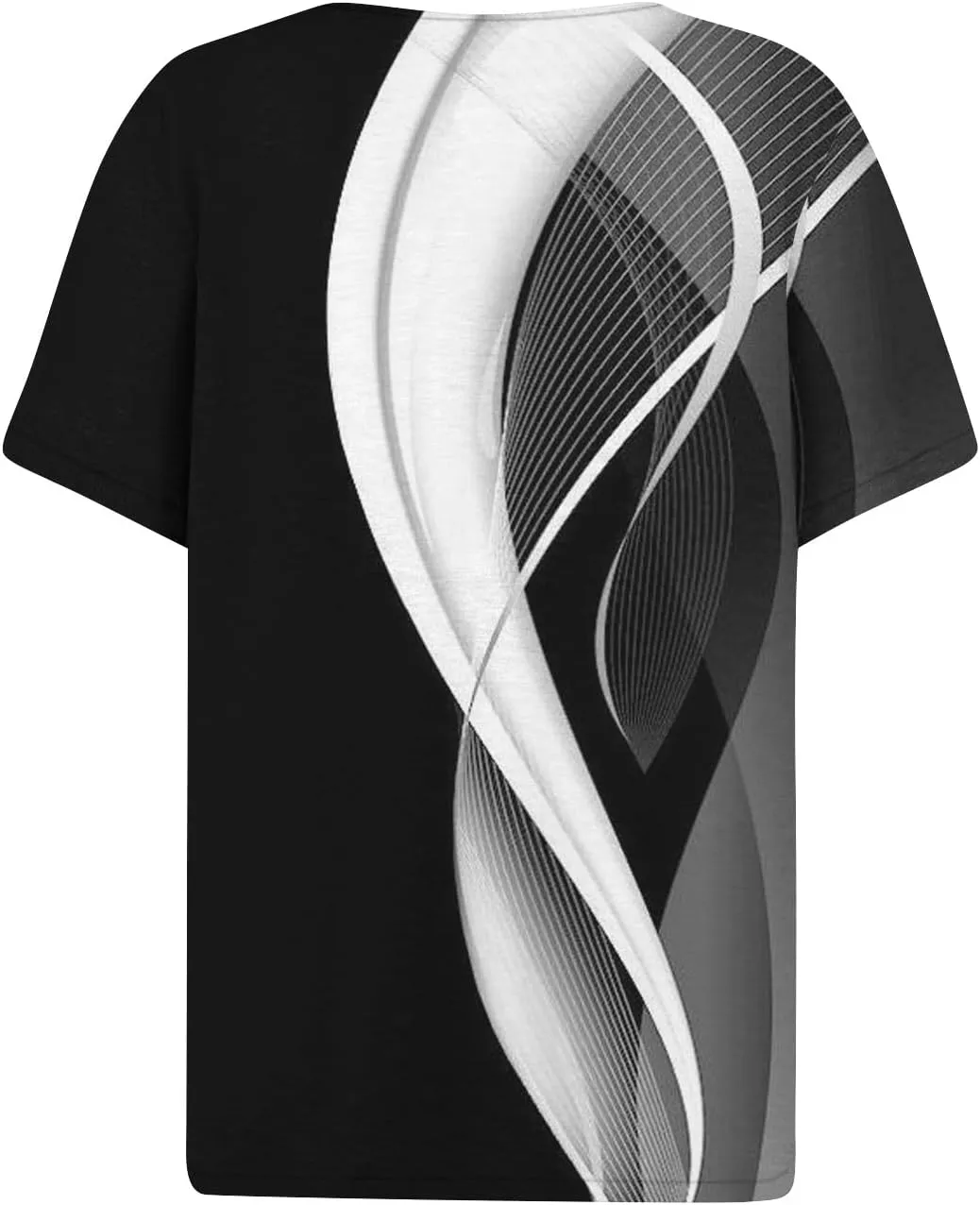 Summer Tops for Women 2025 Vacation Trendy V Neck Boho Short Sleeve Shirts Casual Loose Comfy Tunics Blouses