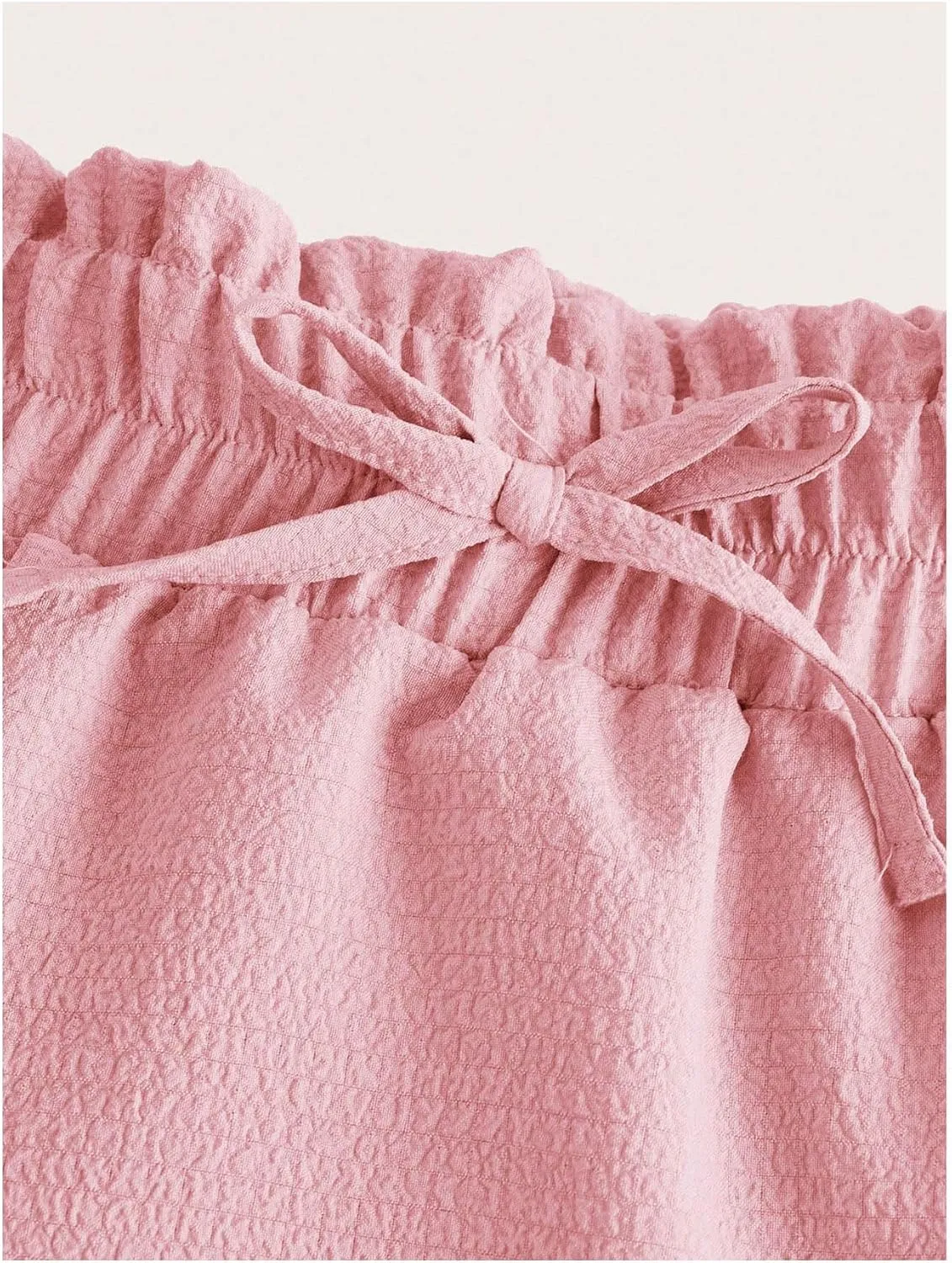 SweatyRocks Girl's Casual Solid Drawstring Waist Ruffle Hem Midi Skirt A Line Skirts