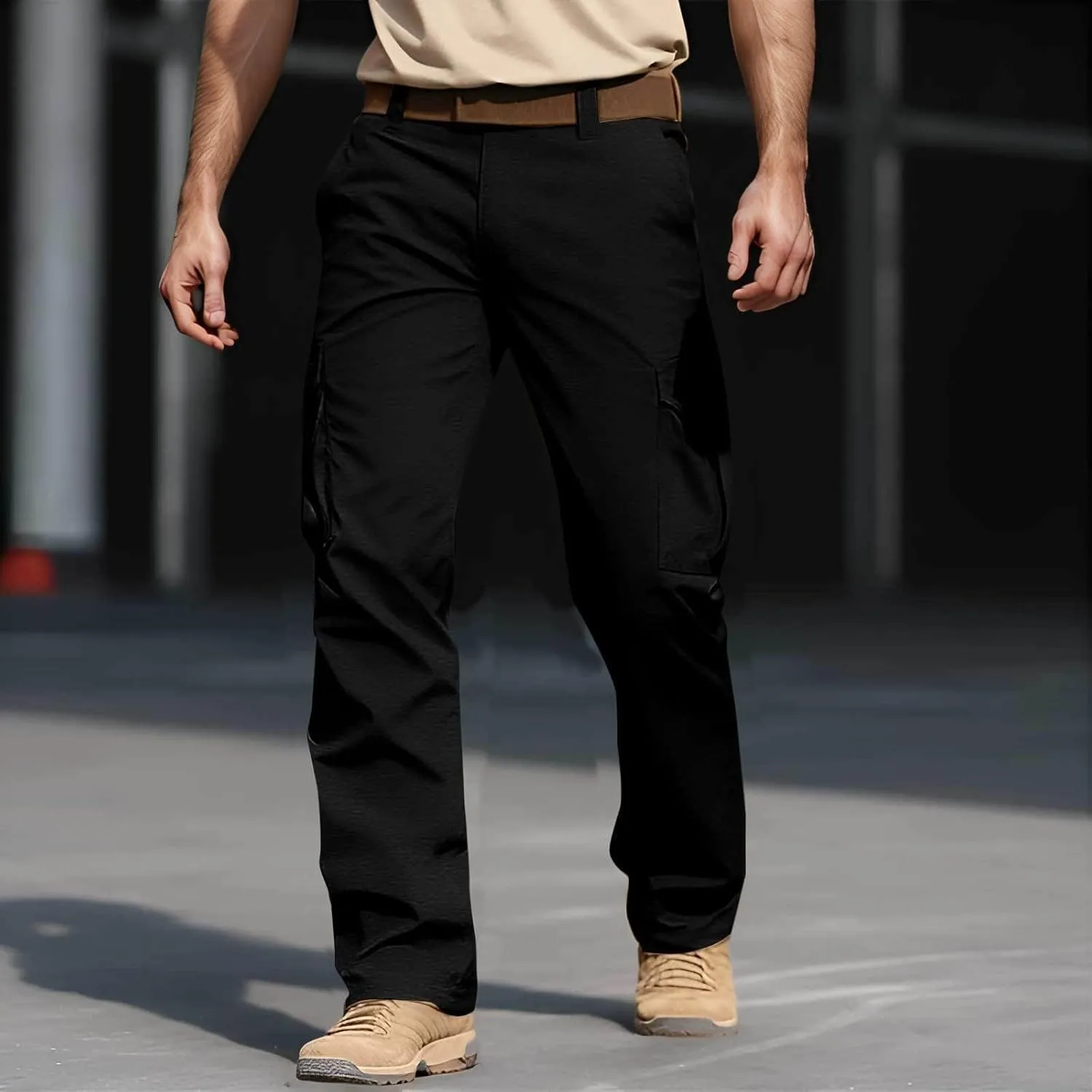 Tactical Pants for Men Water Resistant Cargo Hiking Pants Multi Pockets Relaxed Fit Stretch Outdoor Quick Dry Work Pant