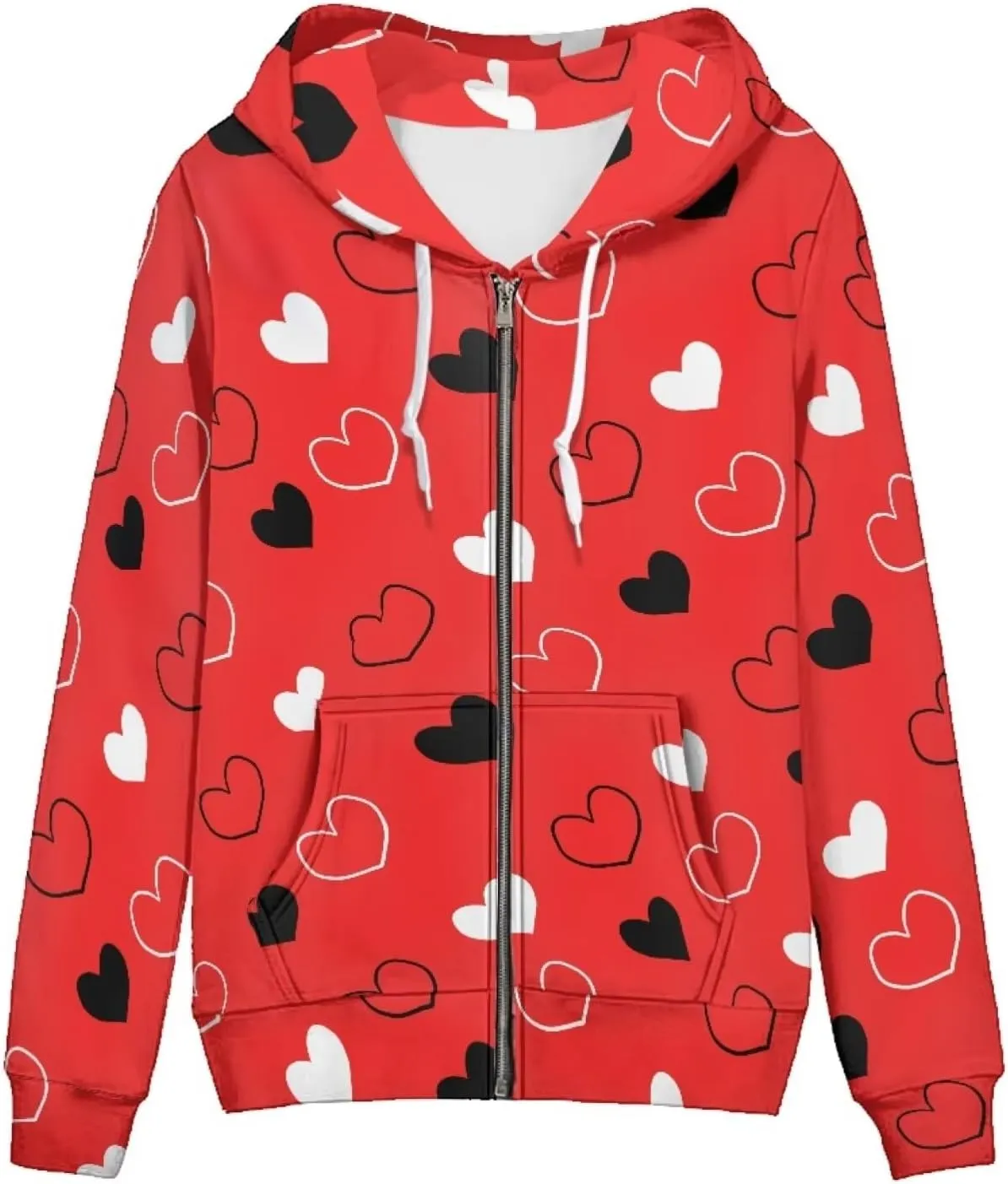 TOADDITDO Women's Zip Up Hoodies Long Sleeve Oversized Drawstring Hooded Sweatshirt with Pockets Fall Winter Outfits