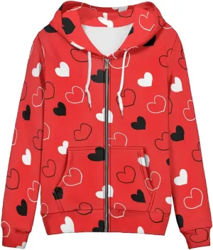 TOADDITDO Women's Zip Up Hoodies Long Sleeve Oversized Drawstring Hooded Sweatshirt with Pockets Fall Winter Outfits