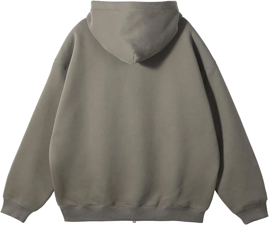 VFIVE UNFOUR Solid Color Zip Up Hoodies Men Winter Cotton Hooded Jacket Fashion Outwear Coat