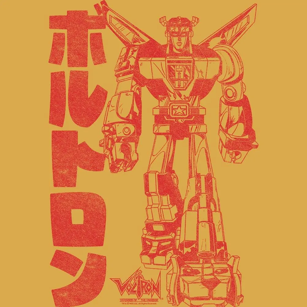 Voltron T Shirt Katakana Japanese Print Mens Short Sleeve T Shirts Vintage Style Graphic Tees