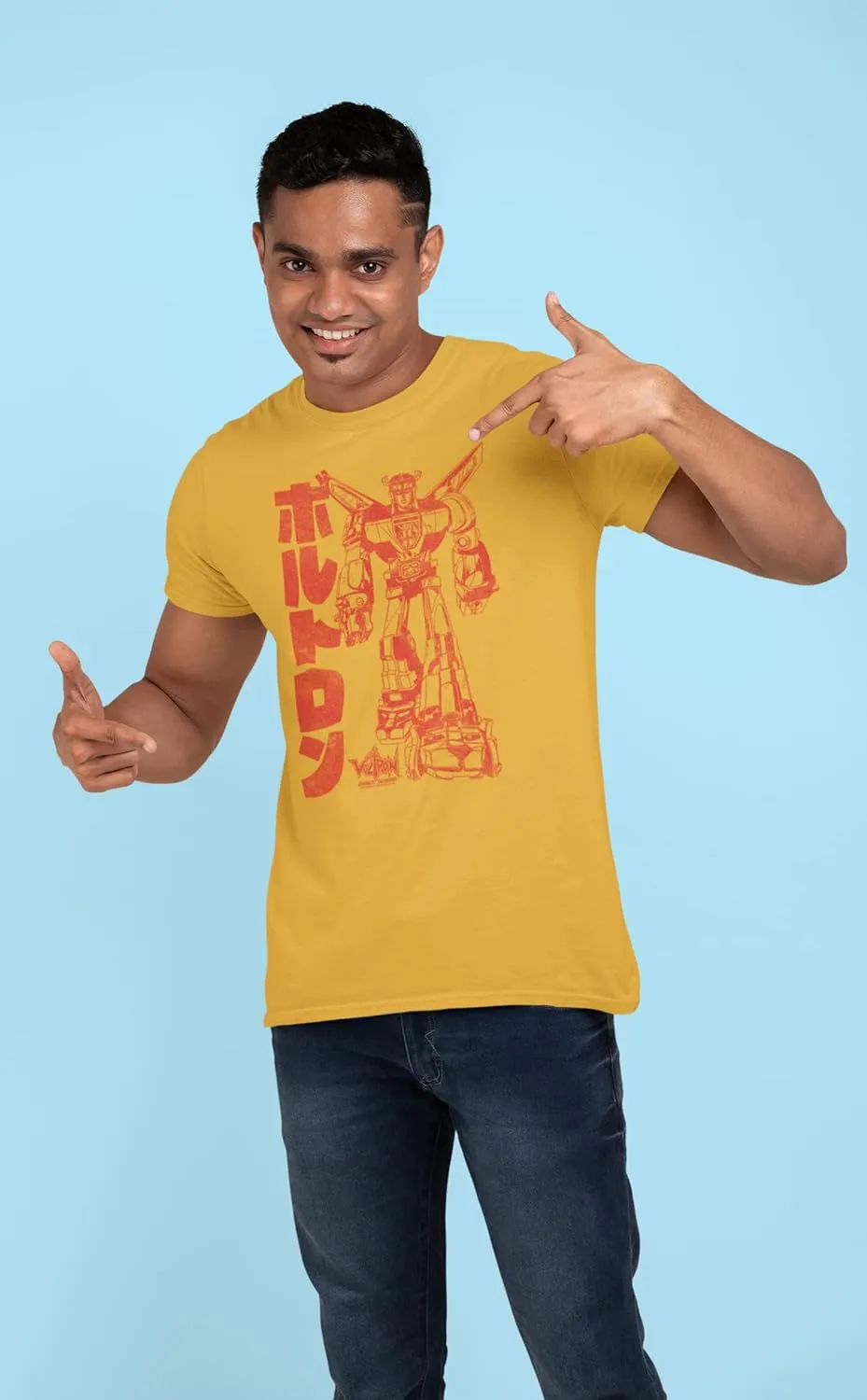 Voltron T Shirt Katakana Japanese Print Mens Short Sleeve T Shirts Vintage Style Graphic Tees