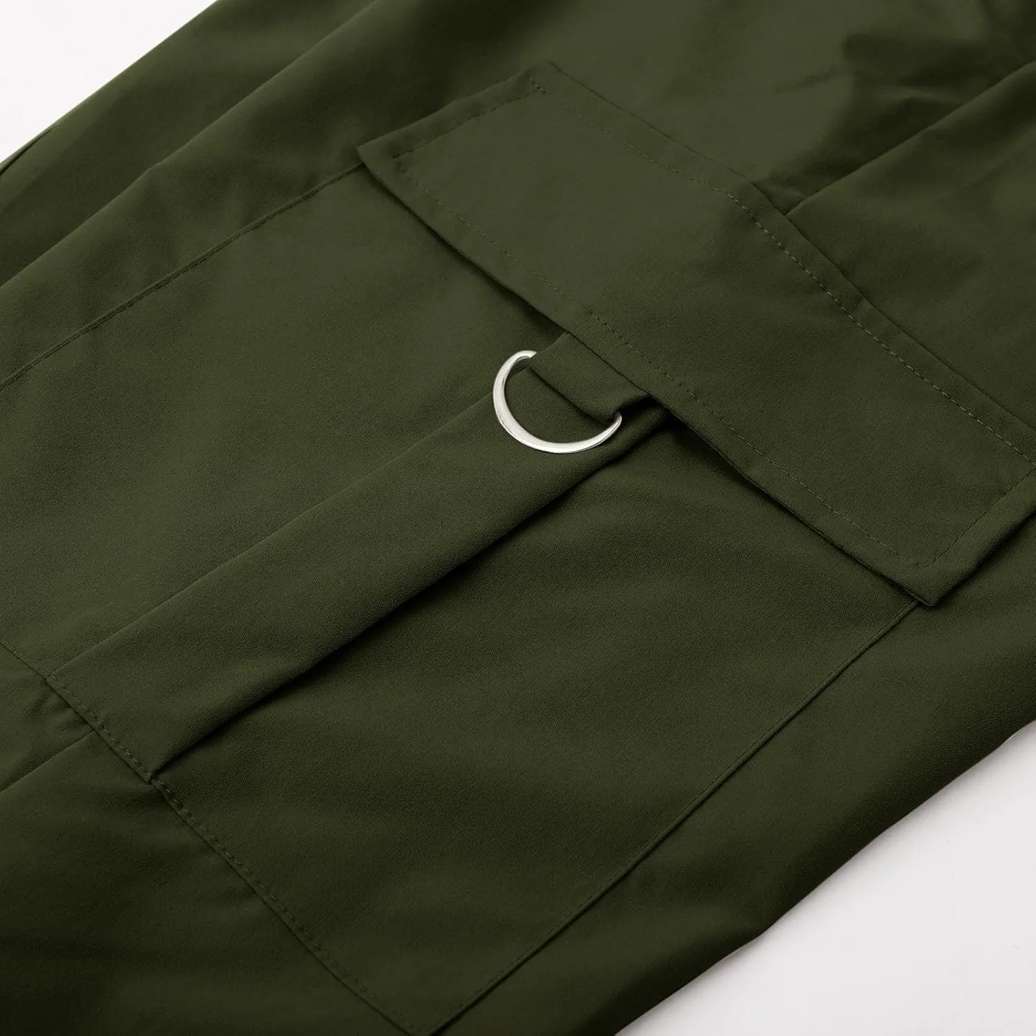 Wide Leg Casual Pants for Women Trendy High Waisted Cargo Pants with Pockets Baggy Stretch Utility Military Pants