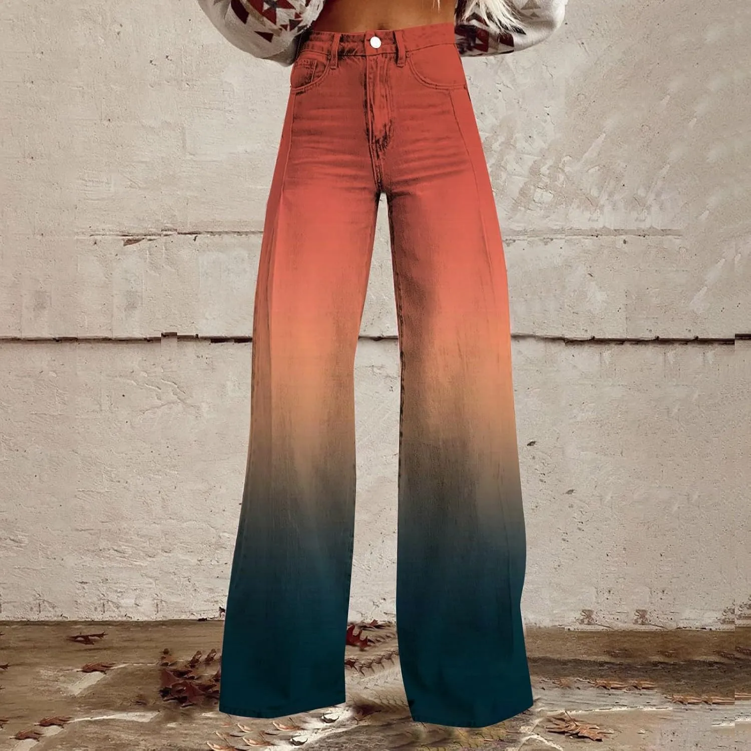 Wide Leg Jeans for Women, Trendy Chic Loose Casual Lightweight Soft Trousers