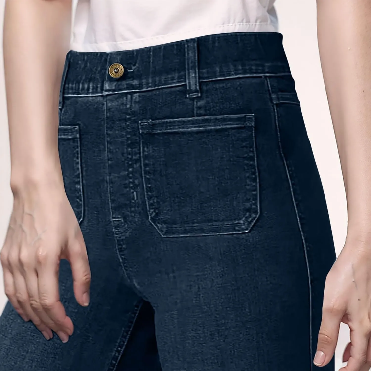 Wide Leg Pants for Women Plus Size Jeans High Waisted Denim Pants A Line Jean Pants Loose Fit Trousers Stretch Pants