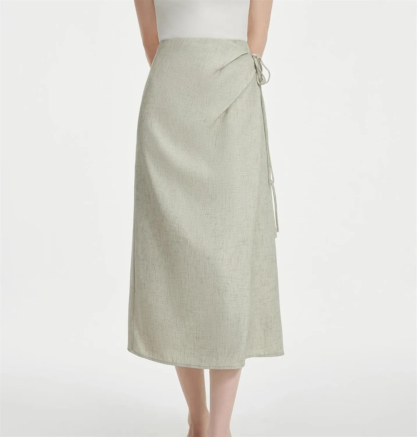 Women Casual Lace Up A-Line Skirt Summer Elastic High Waist Chic Slim Fit Party Bodycon Skirts