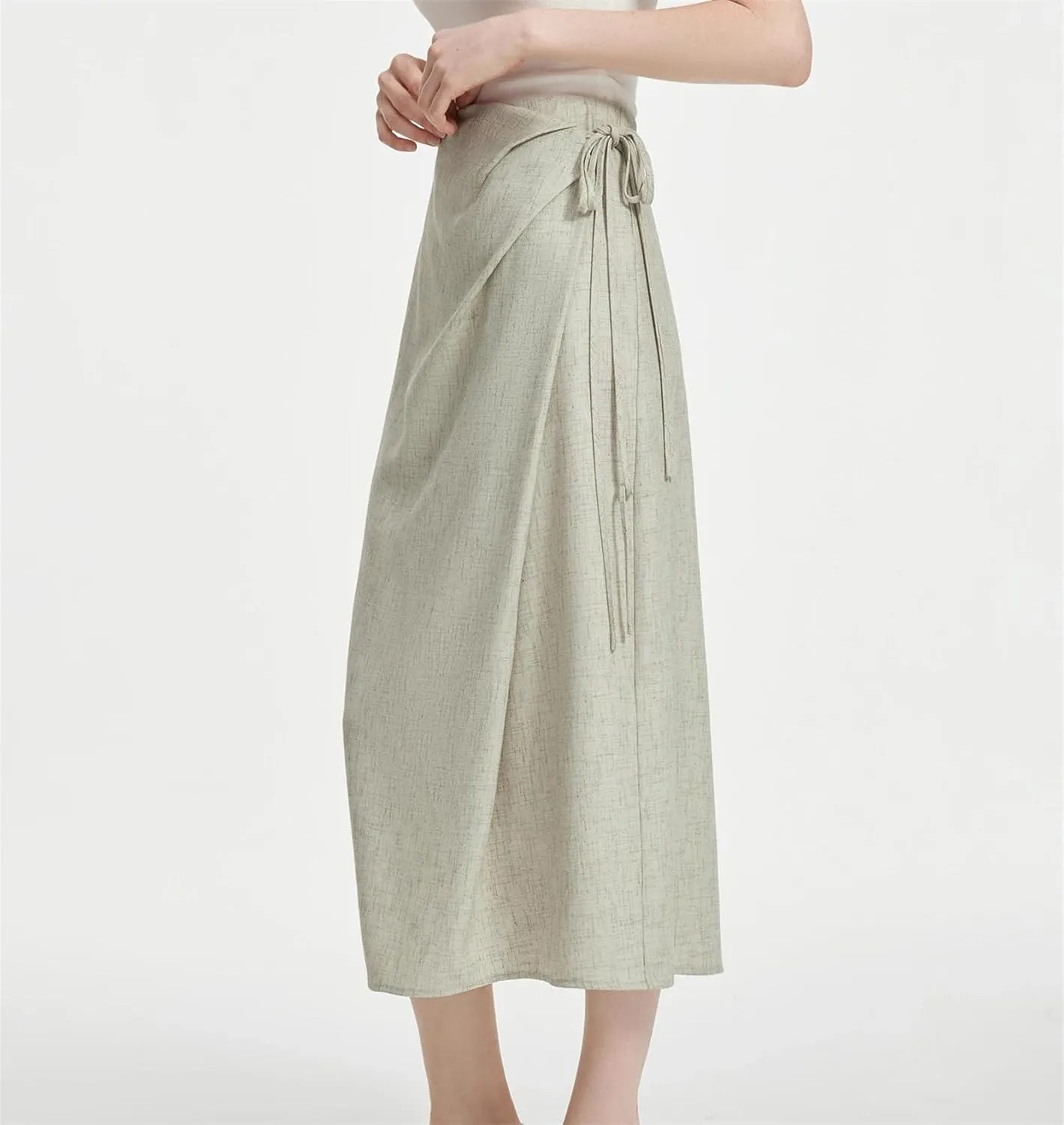 Women Casual Lace Up A-Line Skirt Summer Elastic High Waist Chic Slim Fit Party Bodycon Skirts