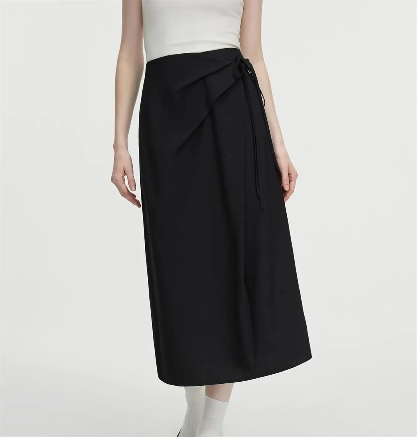 Women Casual Lace Up A-Line Skirt Summer Elastic High Waist Chic Slim Fit Party Bodycon Skirts
