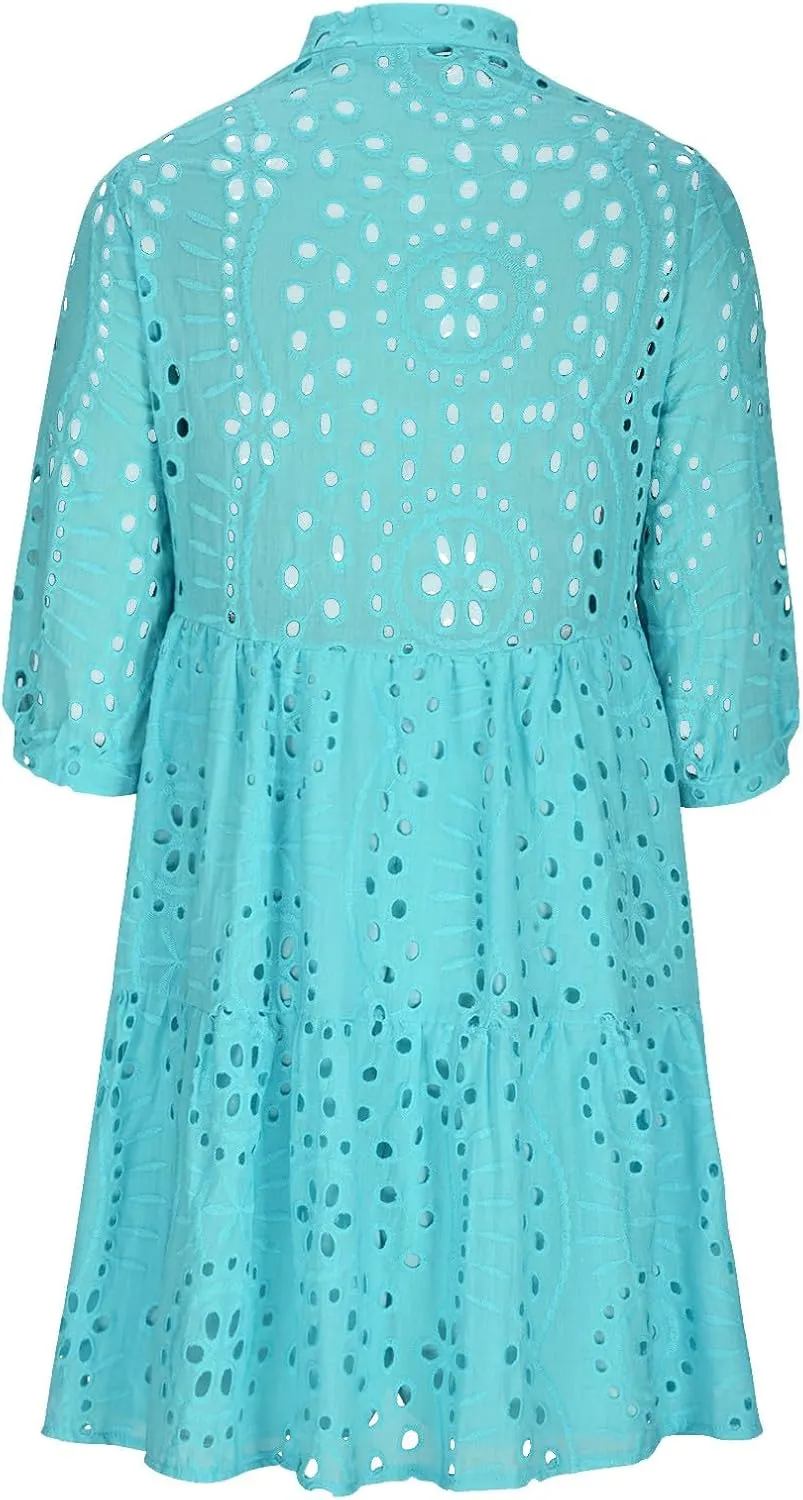 Women Casual Outfits for Summer Short Sleeve Dresses Aline Loose Midi Dress Swing Shift Dress Vacation Travel Dress