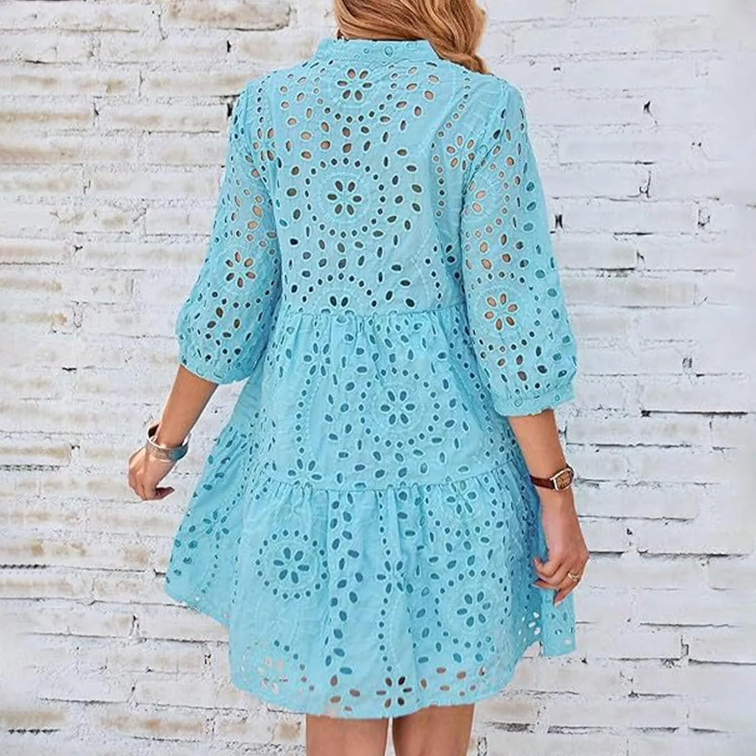 Women Casual Outfits for Summer Short Sleeve Dresses Aline Loose Midi Dress Swing Shift Dress Vacation Travel Dress